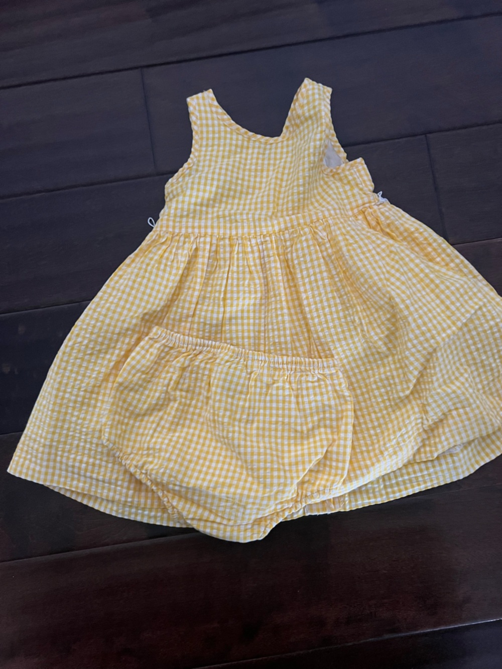 Ralph Lauren Yellow and White Gingham Sundress